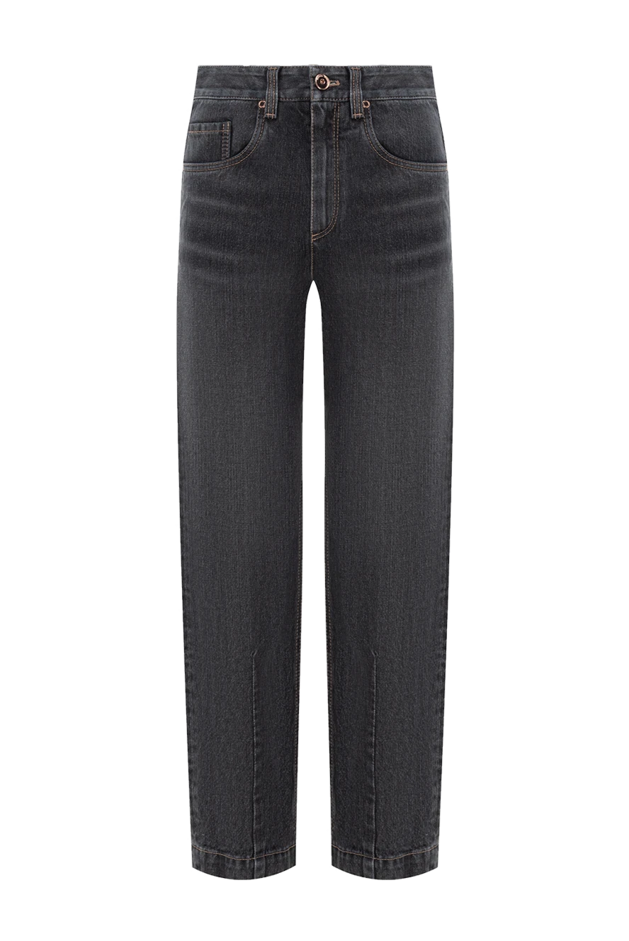 Brunello Cucinelli штани loose з деніму authentic сірі жіночі 188035 - фото 1