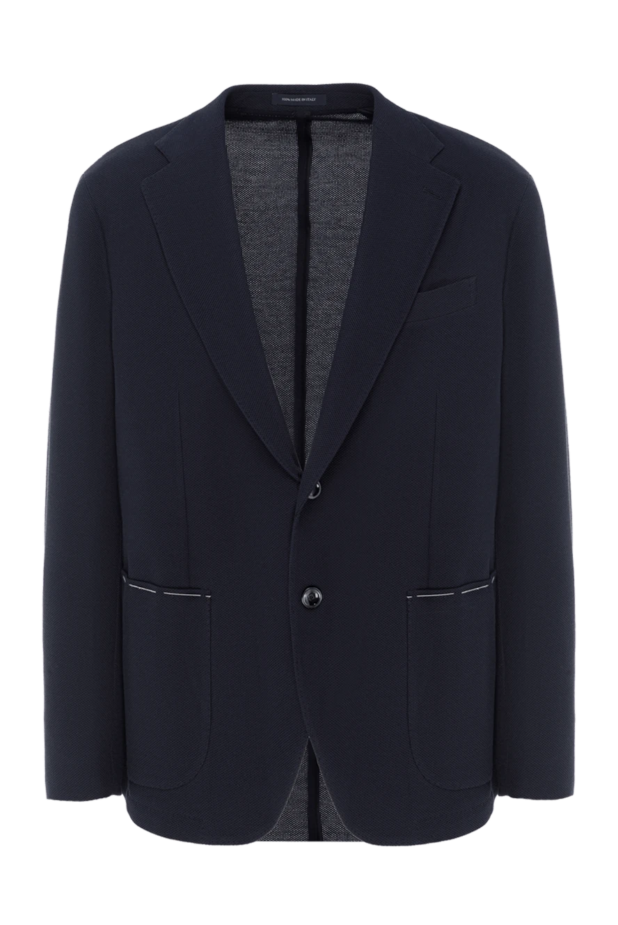 Sartoria Latorre cotton jacket men's blue single-breasted 188114 - photo 1