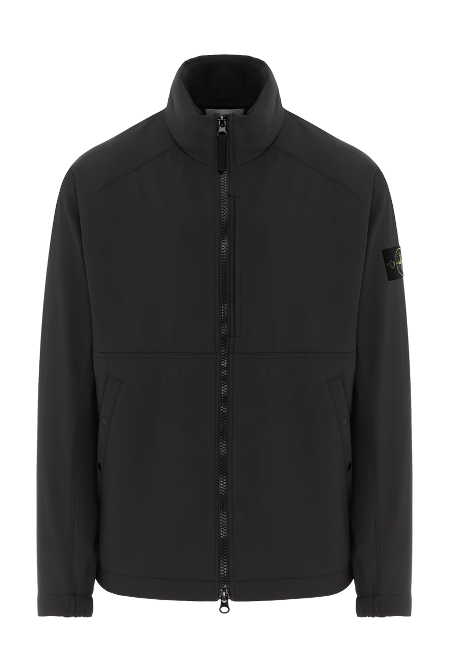 Stone Island ветро- и водонепроницаемая куртка со скрытым капюшоном серая мужская 188153 - фото 1
