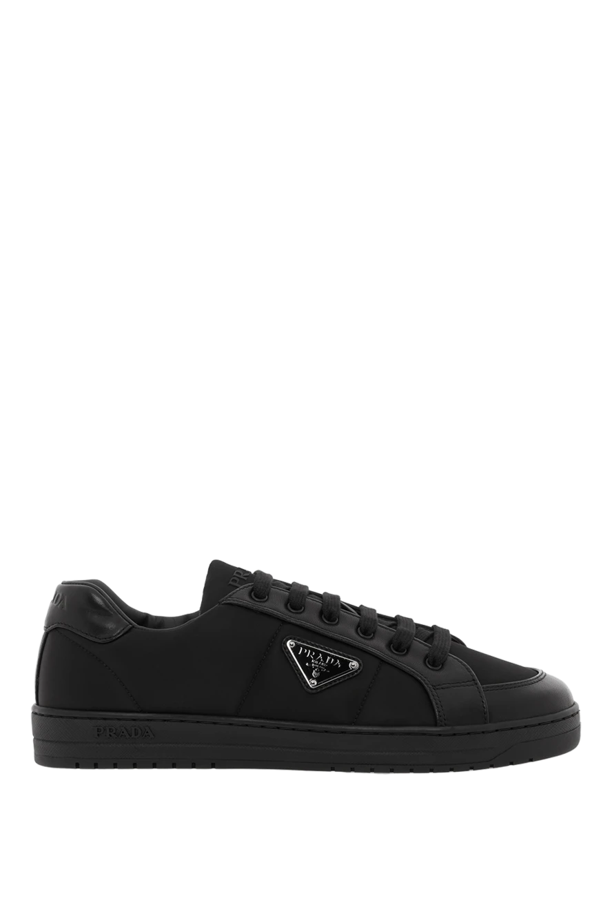 Prada снікери downtown із re-nylon чорні з логотипом чоловічі 188157 - фото 1