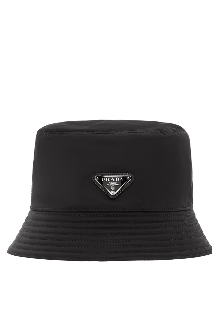 Prada панама re-nylon з чорним чоловічим логотипом 188158 - фото 1