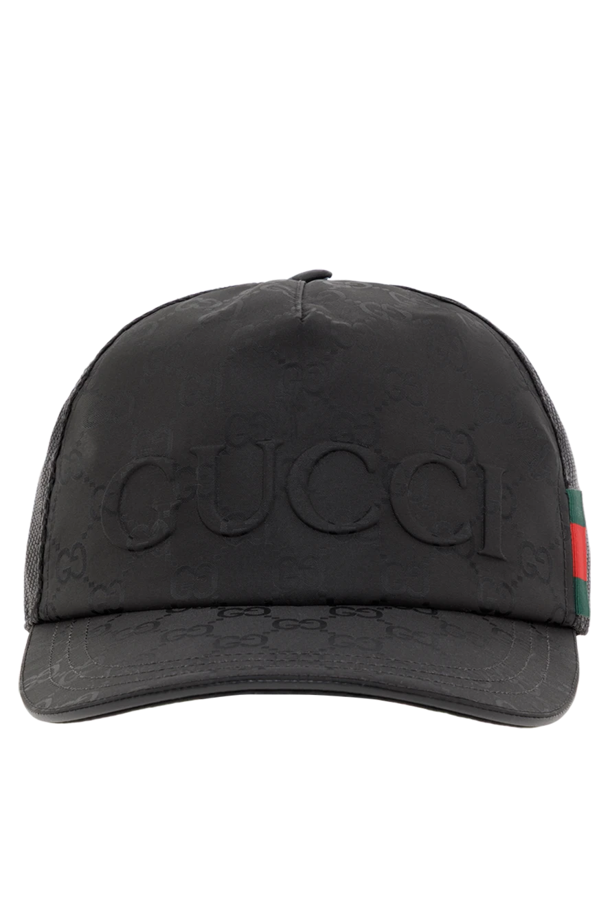 Gucci бейсболка з нейлону з тисненим логотипом та стрічкою web 188171 - фото 1