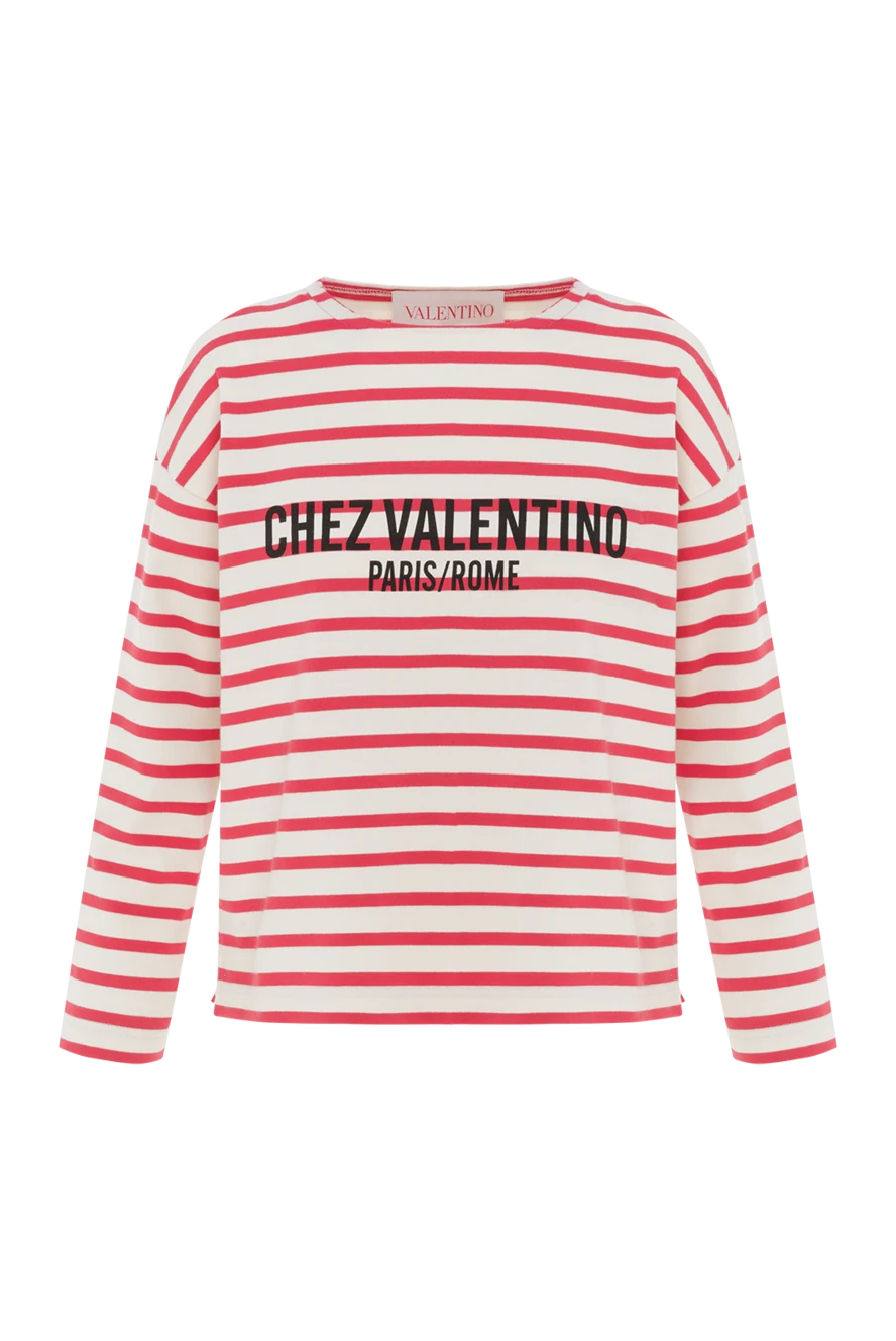 Valentino джемпер з принтом chez у червону смужку. 188185 - фото 1