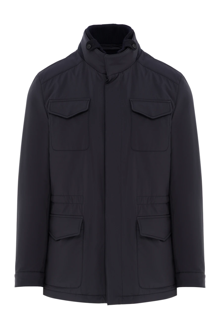 Enrico Mandelli куртка чоловіча в стилі танкер синього кольору 188272 - фото 1