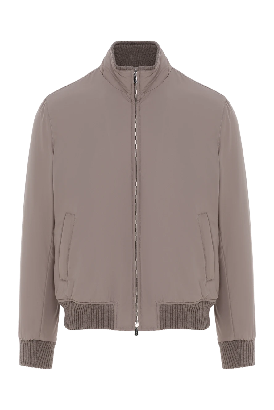 Enrico Mandelli легка куртка бомбер бежевого кольору чоловіча 188286 - фото 1