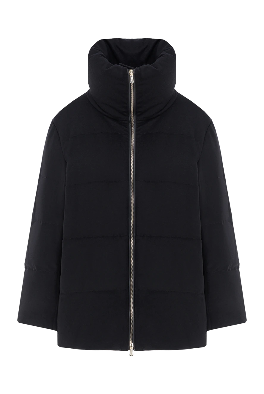 Enrico Mandelli black cashmere down jacket for women with a high collar 188292 - photo 1
