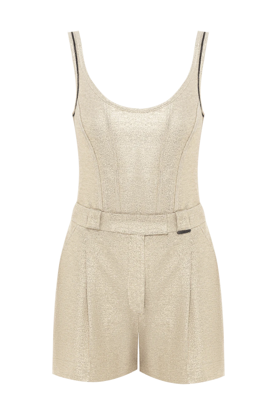 Brunello Cucinelli жіночий костюм з шортами жовтий з ланцюжком моніль 188392 - фото 1