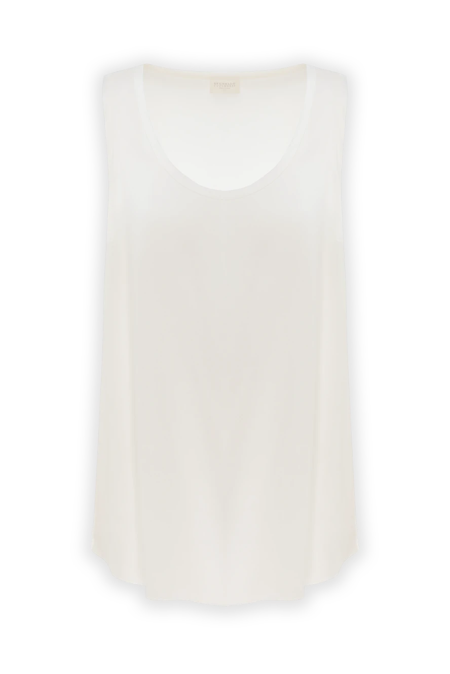 Brunello Cucinelli basic white silk top 188470 - photo 1
