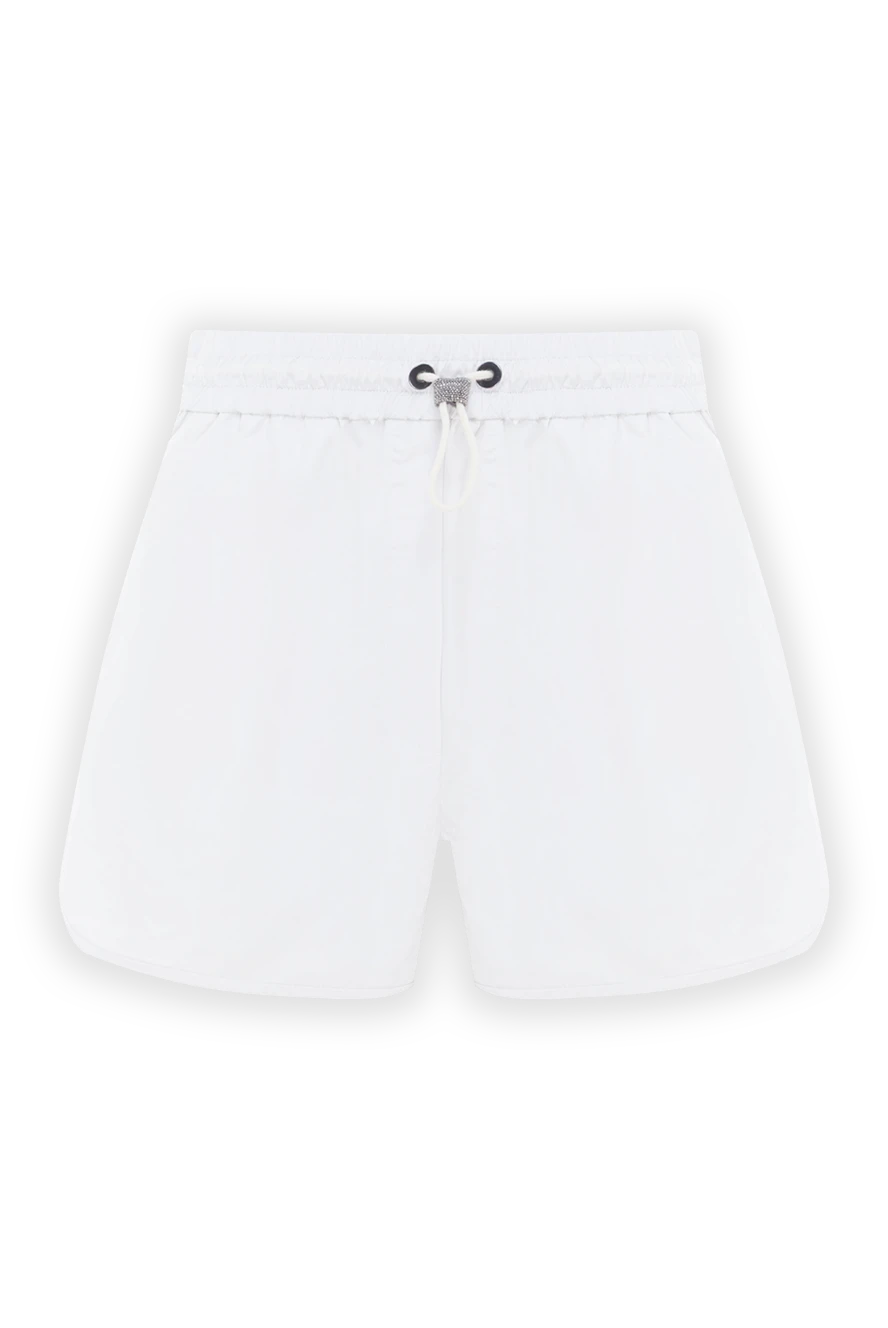 Brunello Cucinelli шорти білі жіночі з еластичним поясом на шнурку. 188483 - фото 1