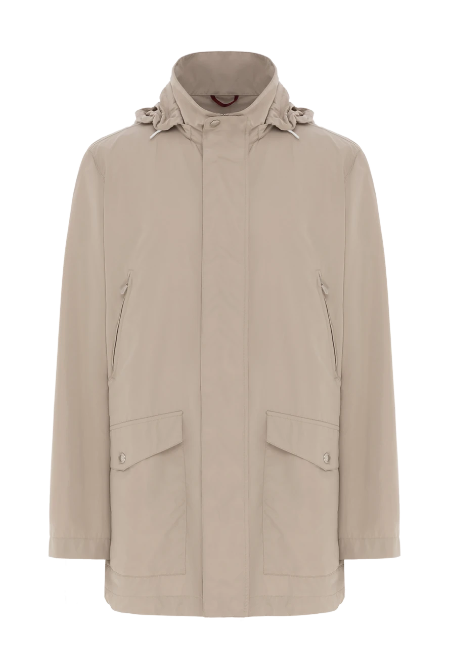 Brunello Cucinelli men's windbreaker jacket with hood beige 188677 - photo 1