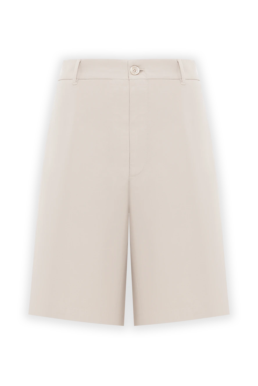 Brunello Cucinelli men's beige cotton bermuda shorts 188687 - photo 1