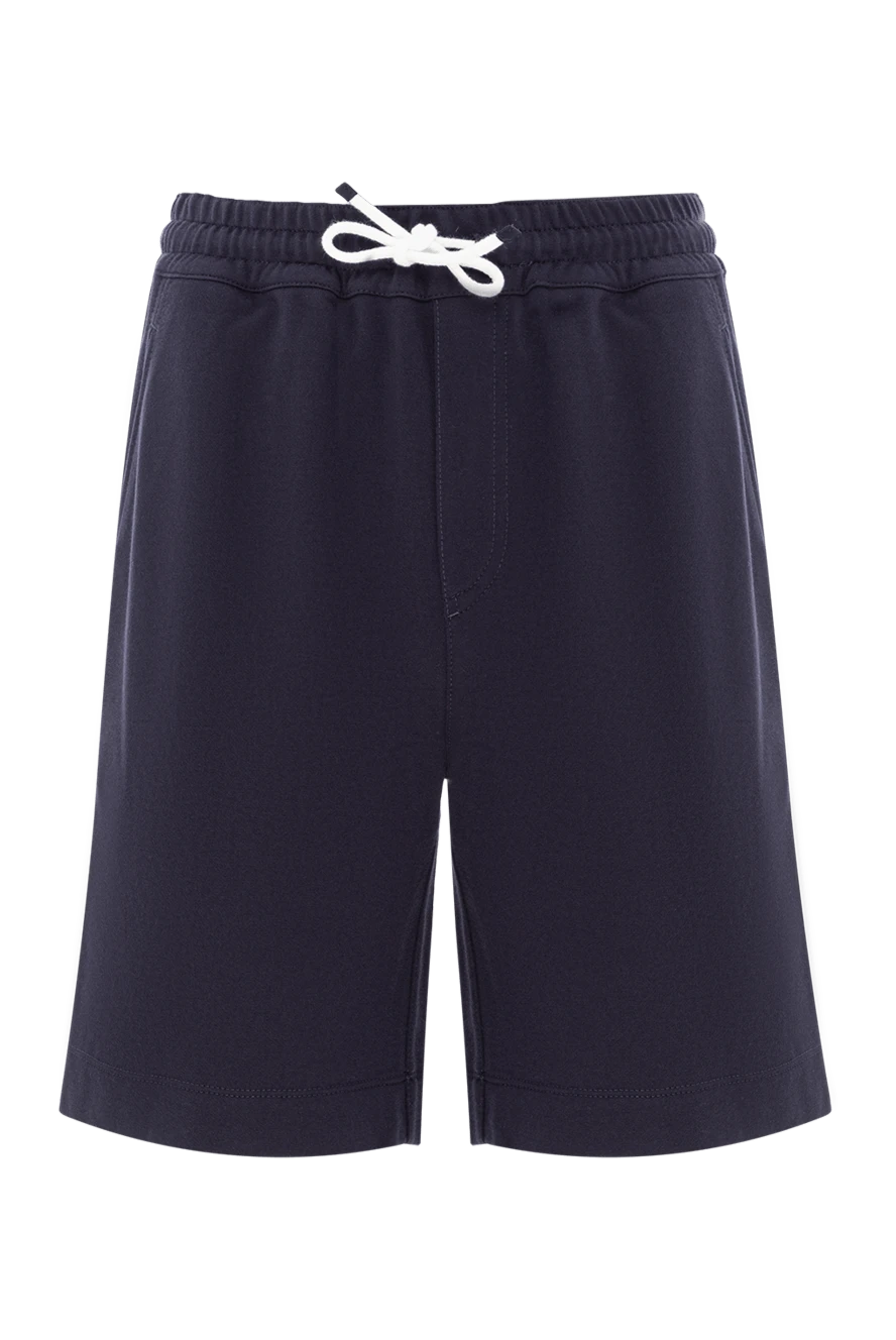 Brunello Cucinelli basic drawstring shorts with straight cut in black jersey 188788 - photo 1