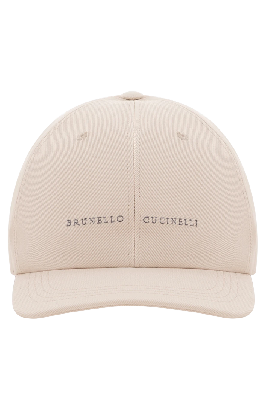 Brunello Cucinelli cotton gabardine baseball cap with logo white 188842 - photo 1