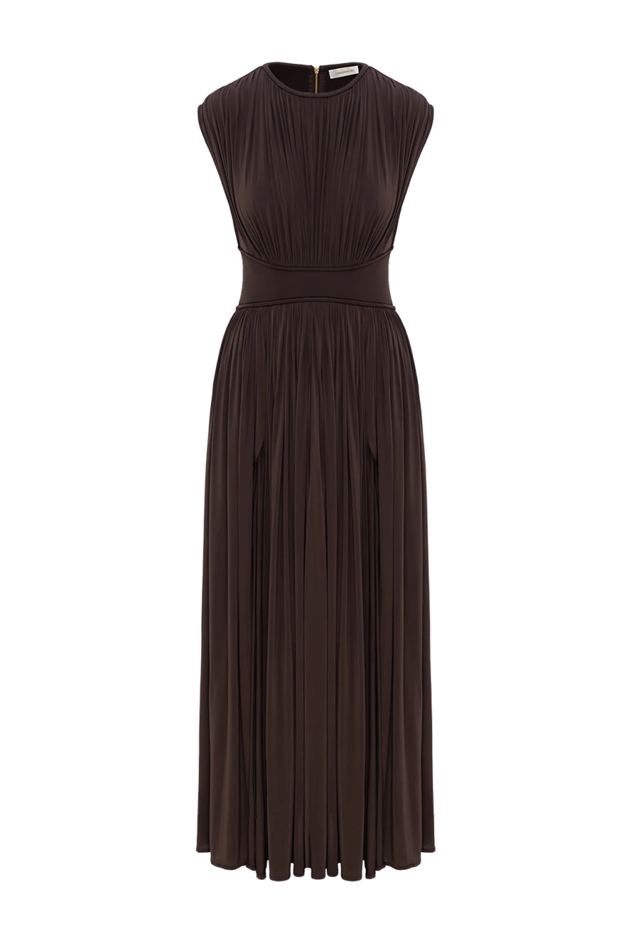 Illuminate Column Chocolate Slit Maxi Dress