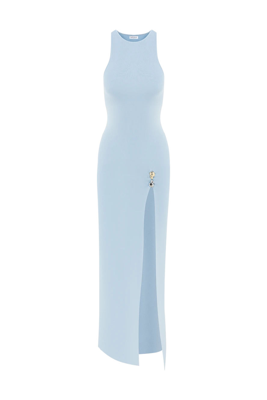 Moeva louisa sleeveless maxi dress with deep slit blue 188942 - photo 1