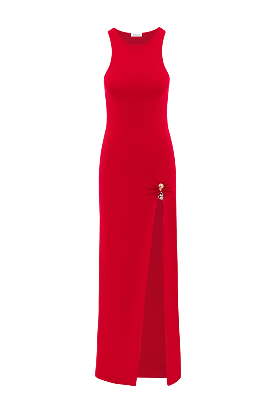 Moeva louisa sleeveless maxi dress with deep slit red 188943 - photo 1