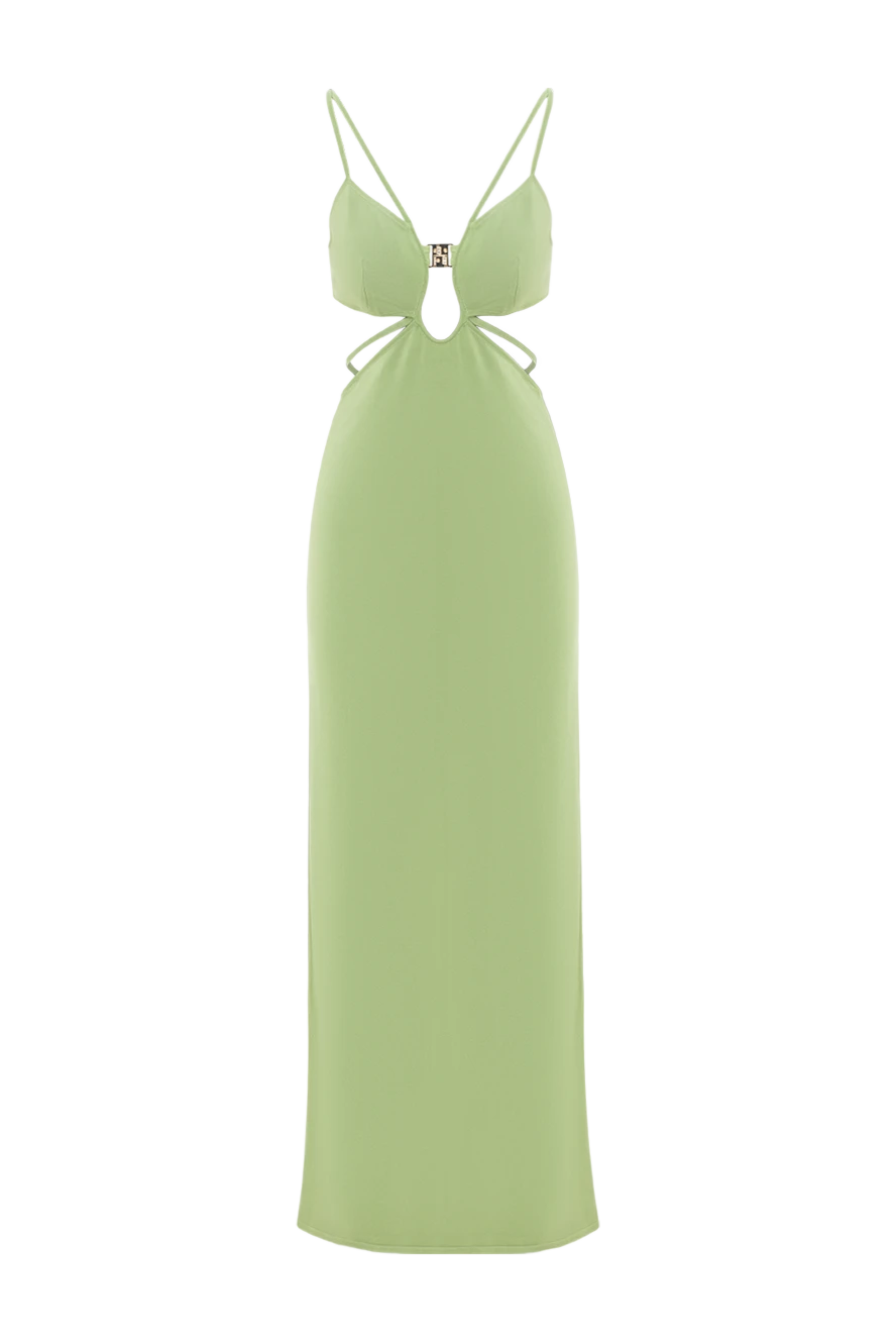 Moeva calla dress ankle length jersey dress with cutouts and strap accents green 188956 - photo 1