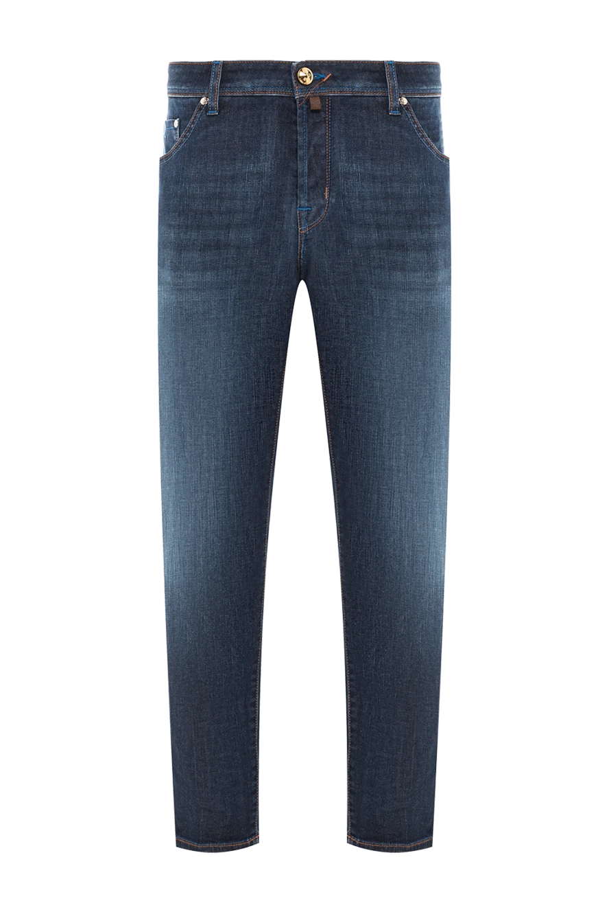 Jacob Cohen men's dark blue jeans with contrast stitching 189038 - photo 1