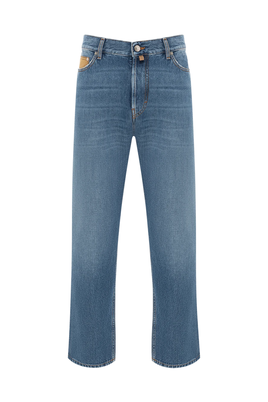 Jacob Cohen джинси sean regular з п'ятьма кишенями з м'якого деніму синього кольору 189058 - фото 1