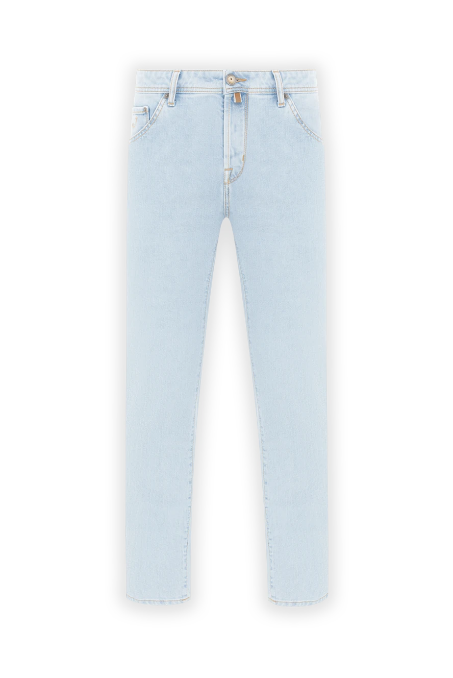 Jacob Cohen men's jeans light blue cotton tapered 189089 - photo 1