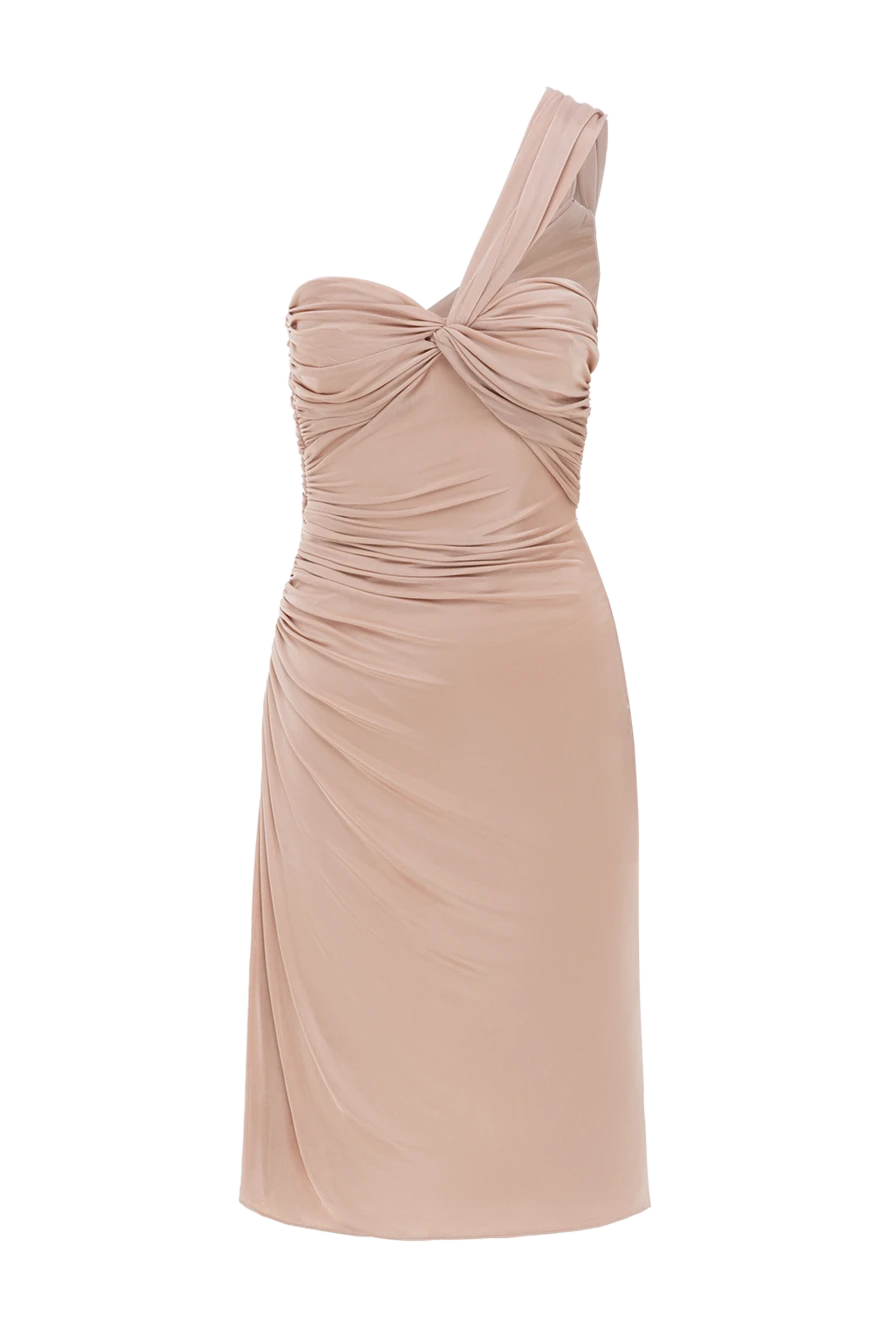 Tom Ford коктейльное платье на одно плечо с боковым разрезом бежевое 189119 - фото 1