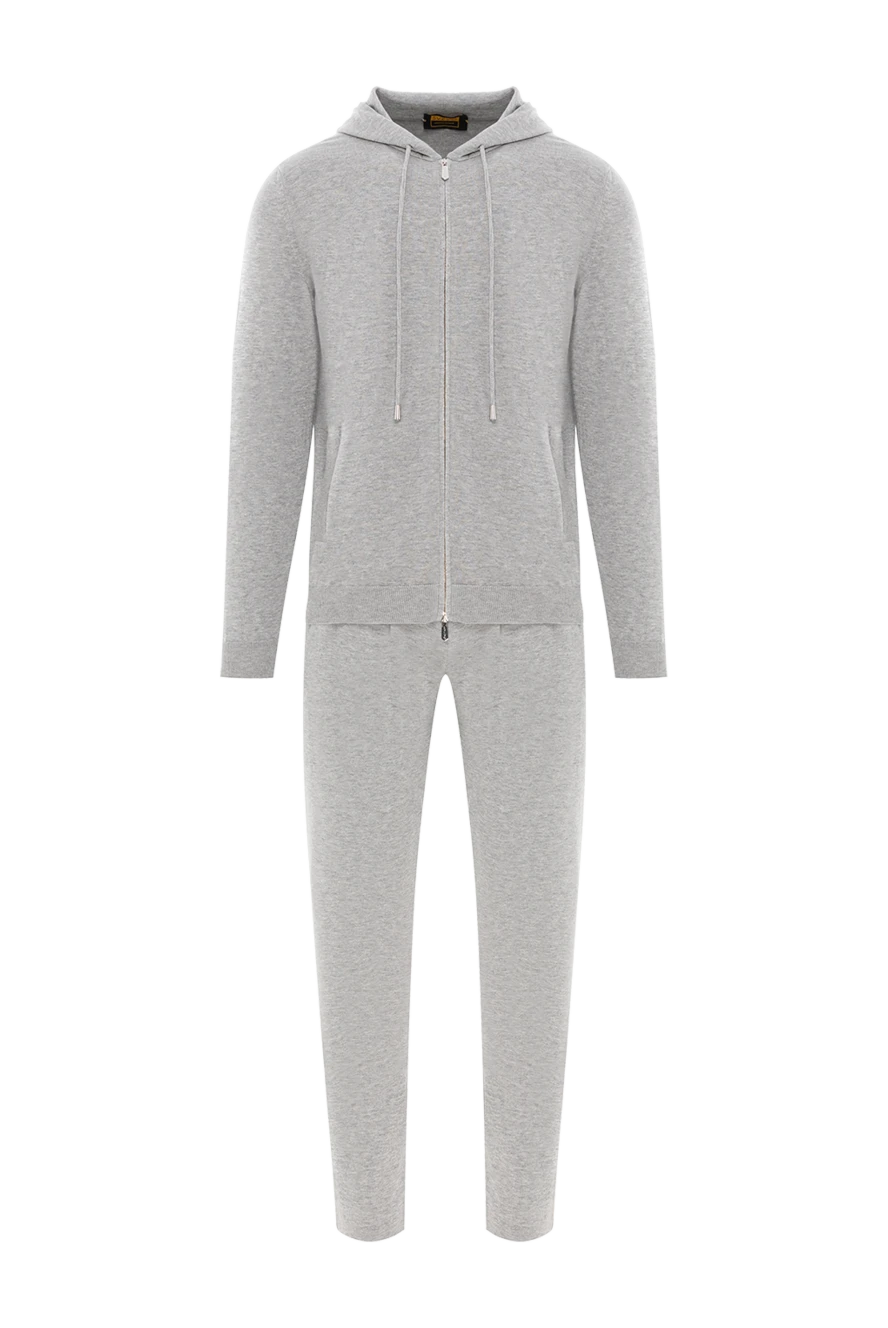 Svevo grey men's cotton cashmere hooded tracksuit 189137 - photo 1