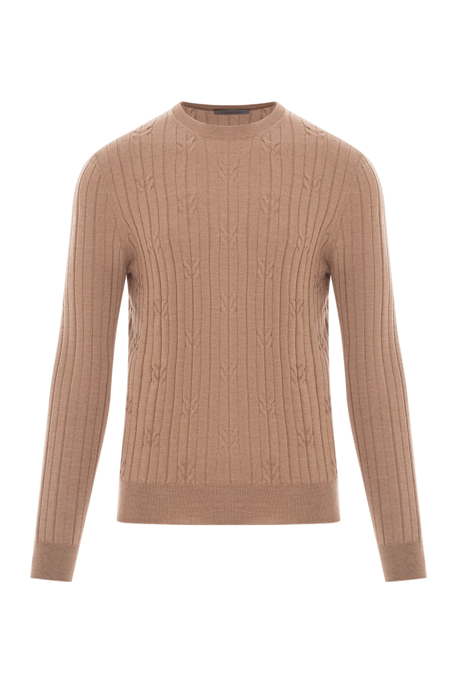 Corneliani трикотажный джемпер в вертикальную полоску с объёмной текстурой 189144 - фото 1