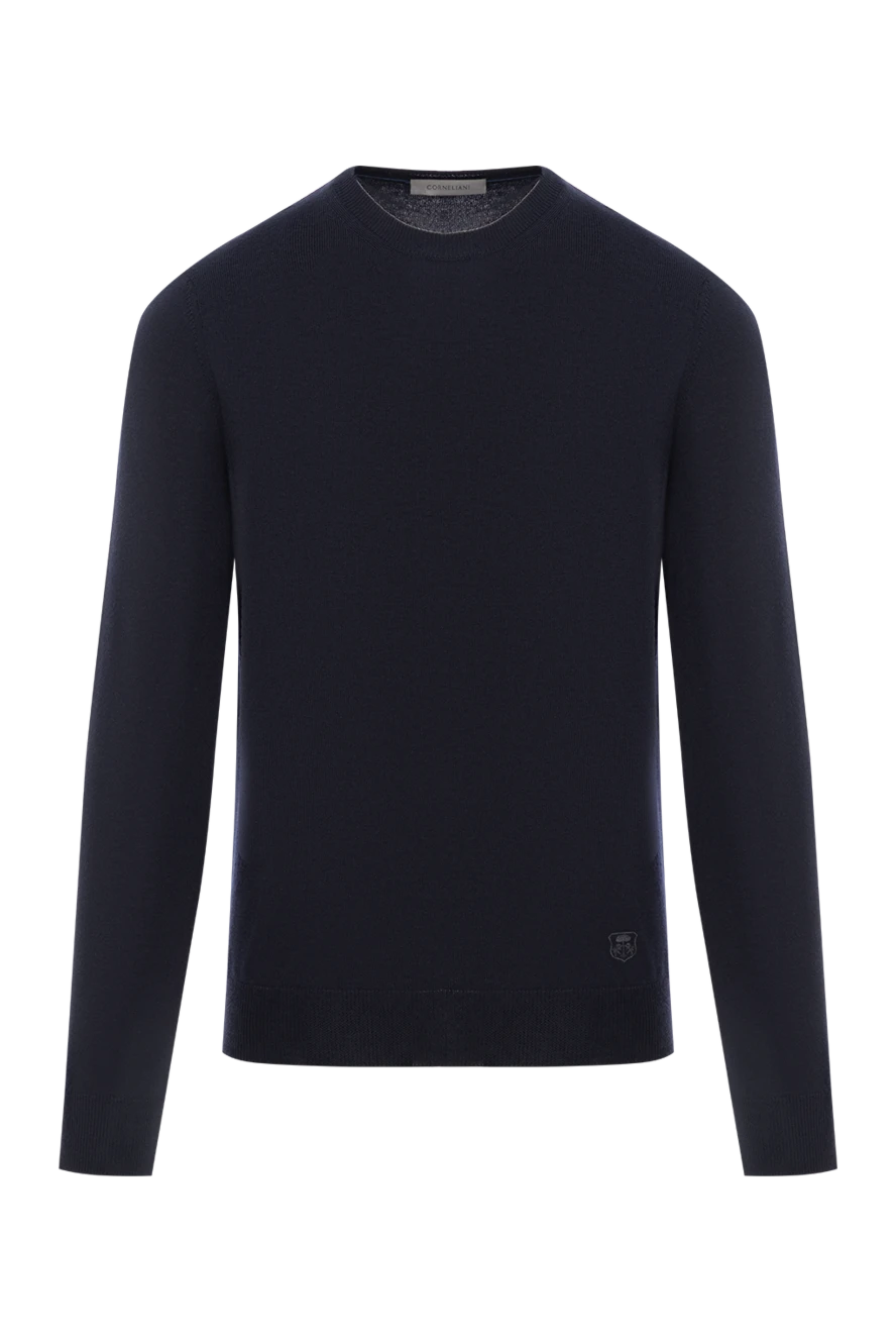 Corneliani базовий джемпер з круглим вирізом із вовни снігу кольору 189149 - фото 1