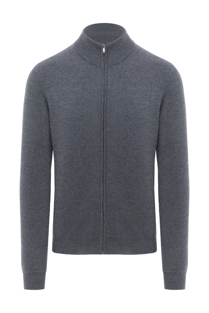 Corneliani men's gray wool zip up cardigan 189166 - photo 1