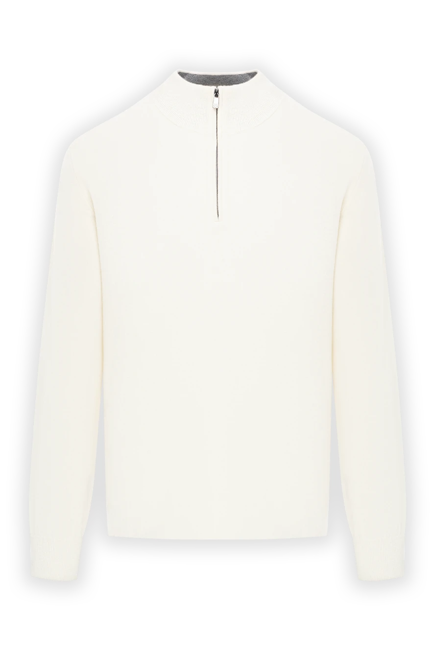 Corneliani vanilla wool and cashmere troyer with zip fastening 189172 - photo 1