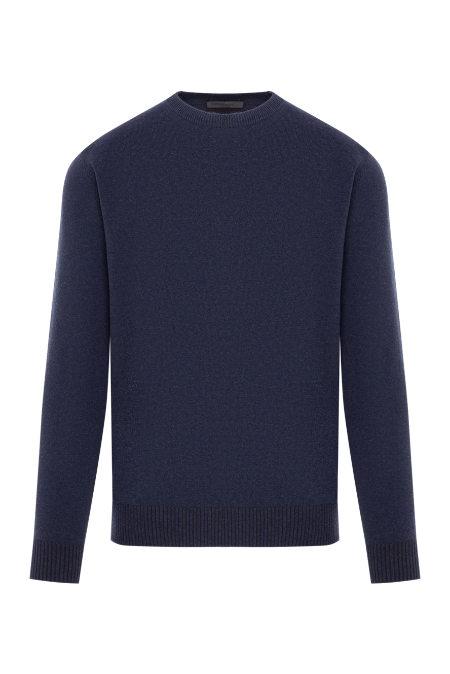 Corneliani blue men's wool and cashmere crew neck jumper 189182 - photo 1