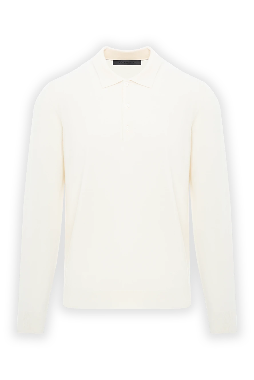 Corneliani поло світле вовняне з довгим рукавом 189225 - фото 1