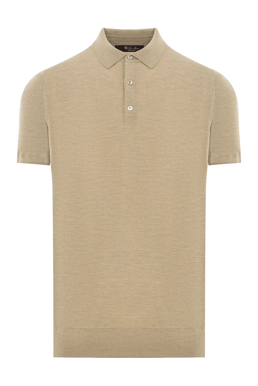 Loro Piana сорочка поло wish з вовняної пряжі бежева чоловіча 189395 - фото 1