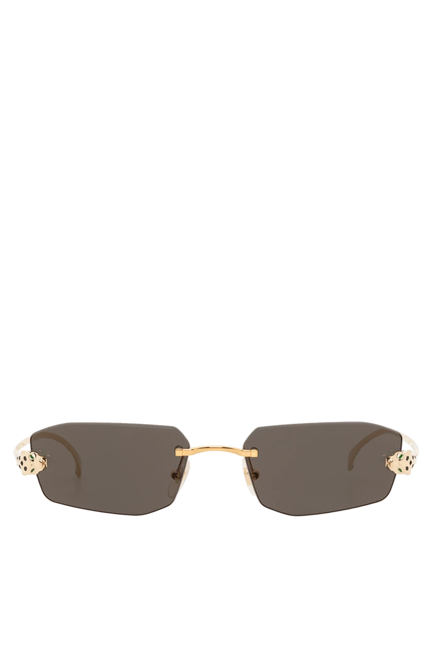 Cartier солнцезащитные очки без оправы panthere черные 189569 - фото 1