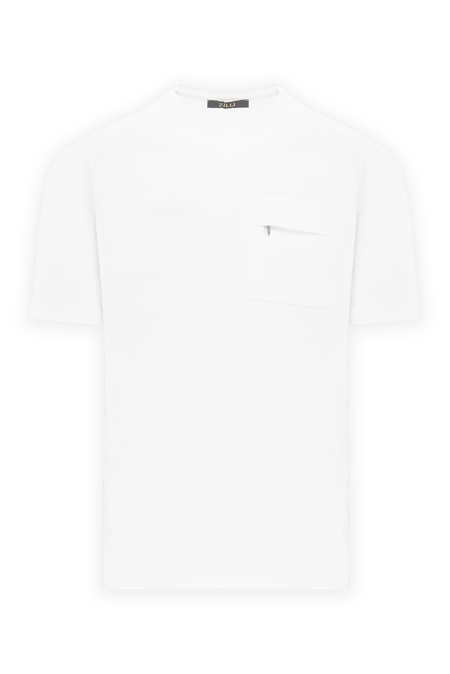 Zilli футболка з бавовни з накладною кишенею на блискавці 189594 - фото 1