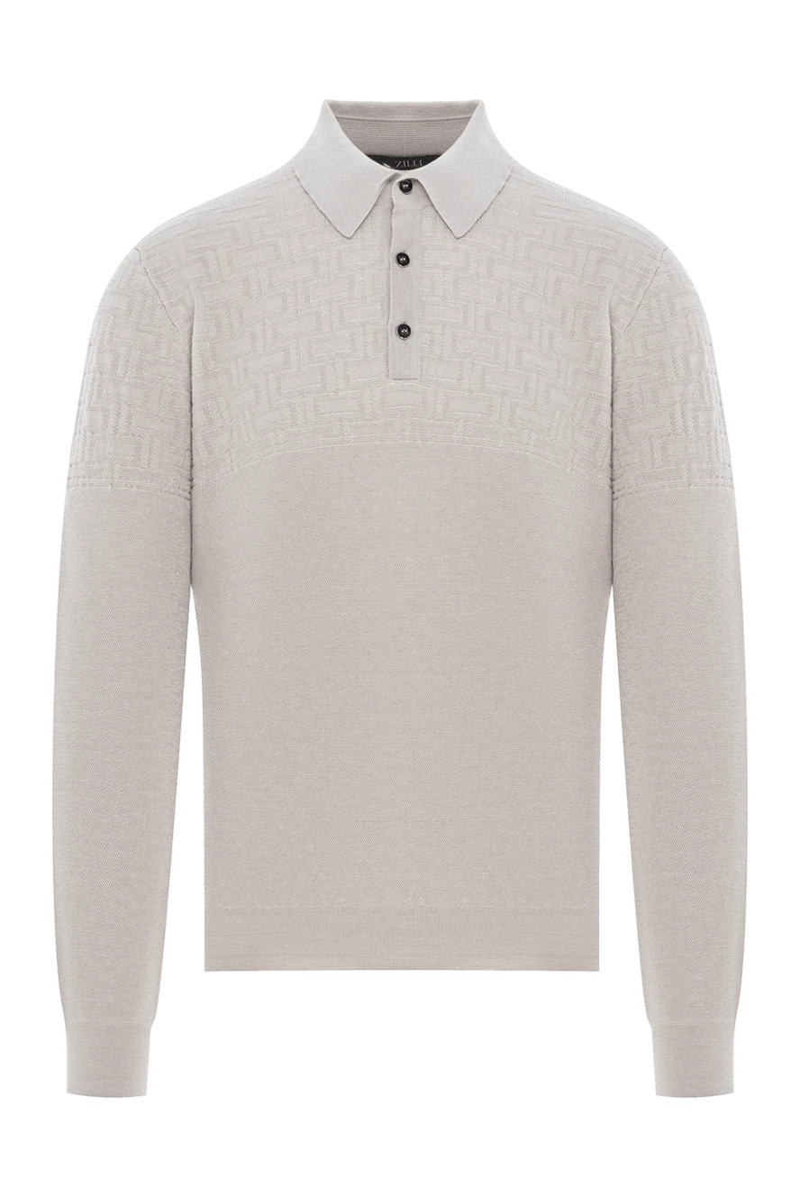 Zilli трикотажное поло с фактурным узором в фирменном стиле 189627 - фото 1