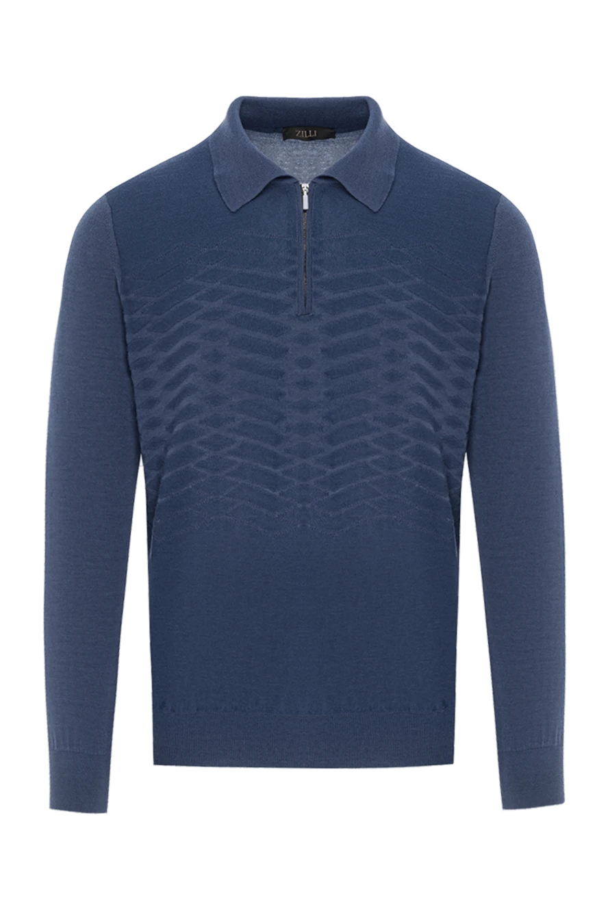 Zilli поло з фактурним візерунком та застібкою-блискавкою 189631 - фото 1