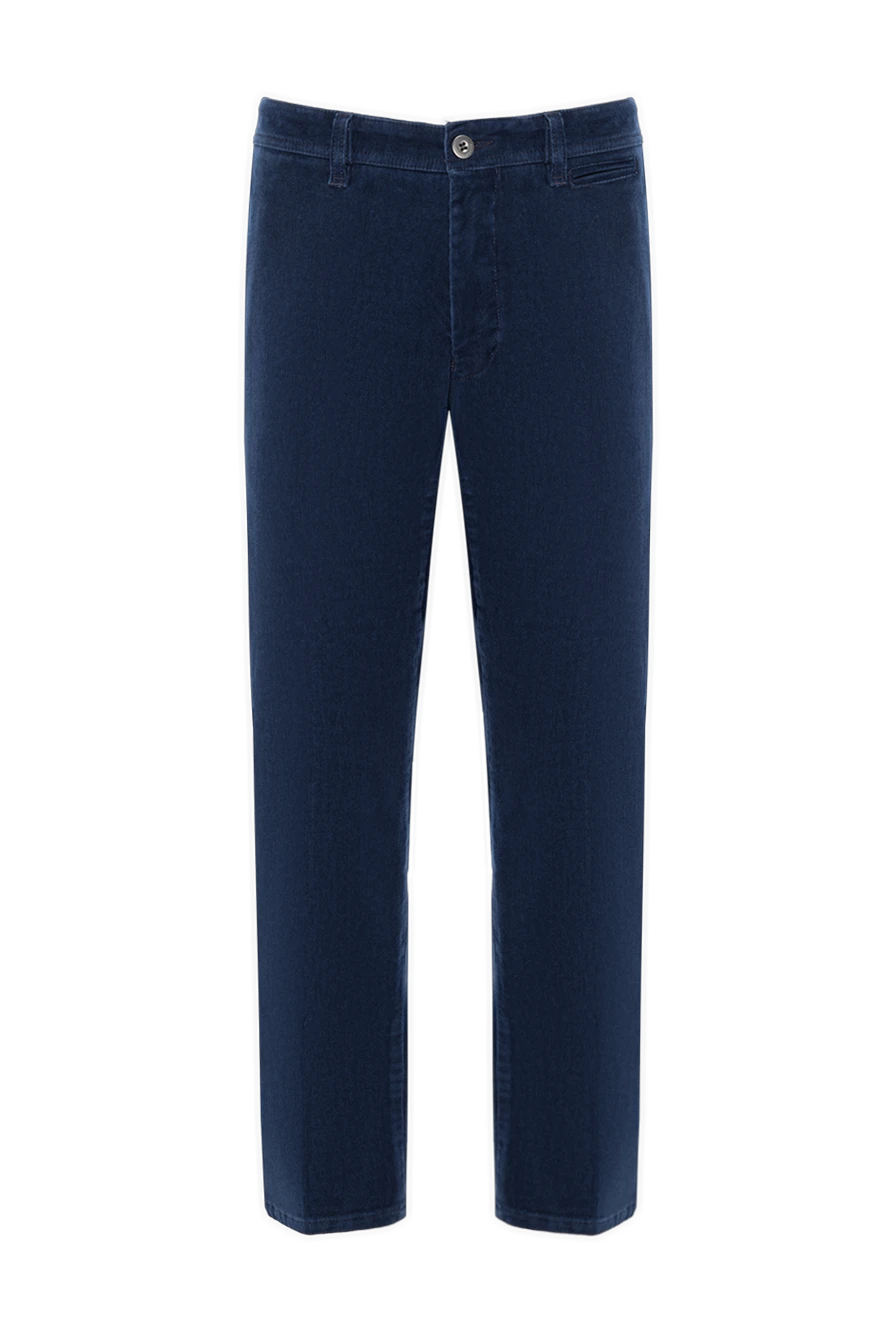 Scissor Scriptor джинсы глубокого синего оттенка с декоративными пуговицами и плотным плетением 189715 - фото 1