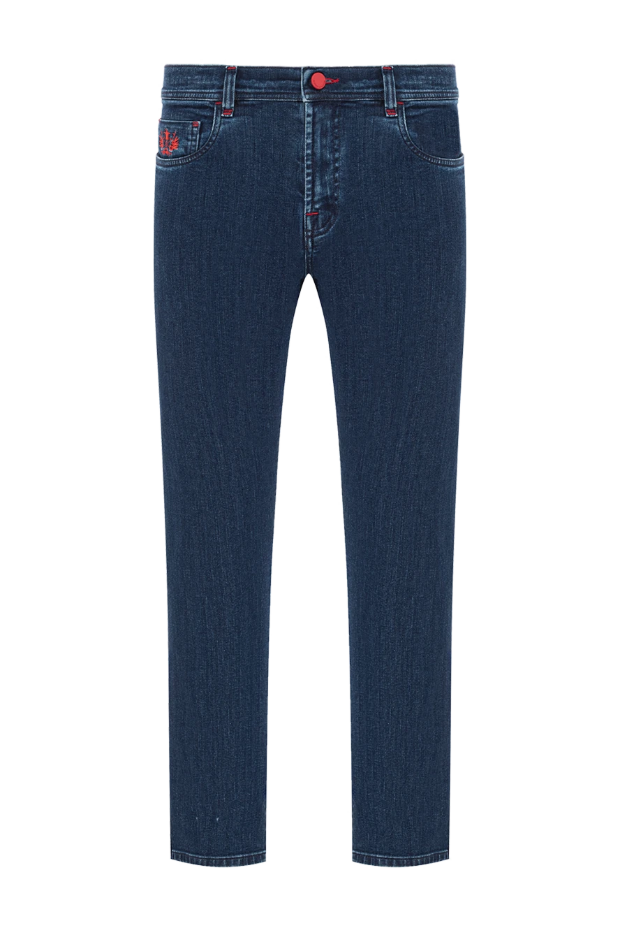 Scissor Scriptor джинсы синего цвета с контрастной красной фурнитурой 189729 - фото 1