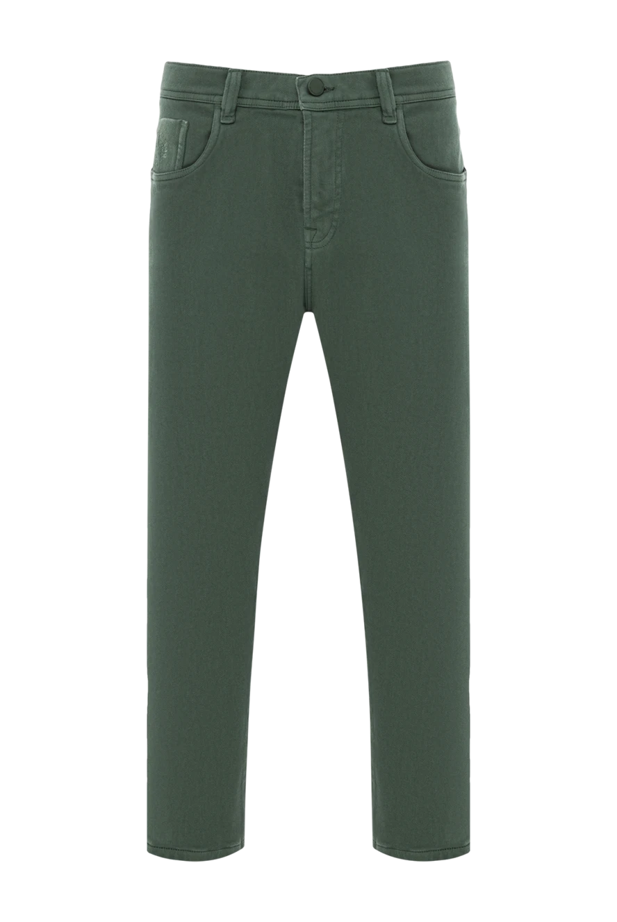 Scissor Scriptor straight leg jeans in green denim with stretch effect 189754 - photo 1