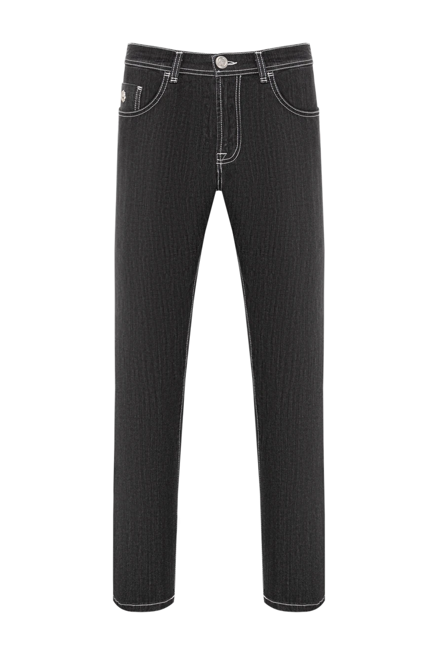 Scissor Scriptor black jeans with white double stitching and brand patch 189804 - photo 1