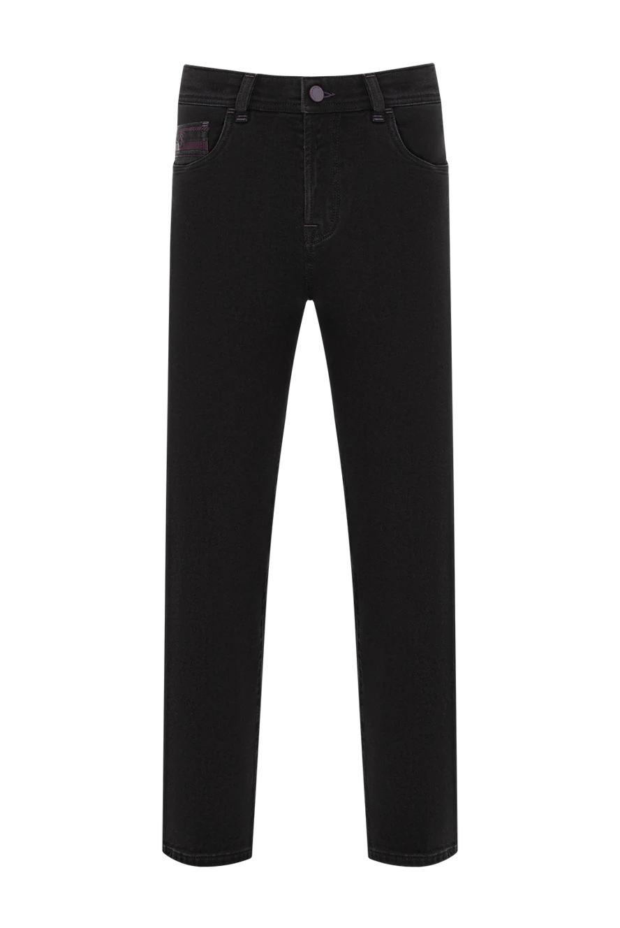 Scissor Scriptor чорні джинси з бавовняного деніму з фіолетовою вишивкою на задніх кишенях 189807 - фото 1