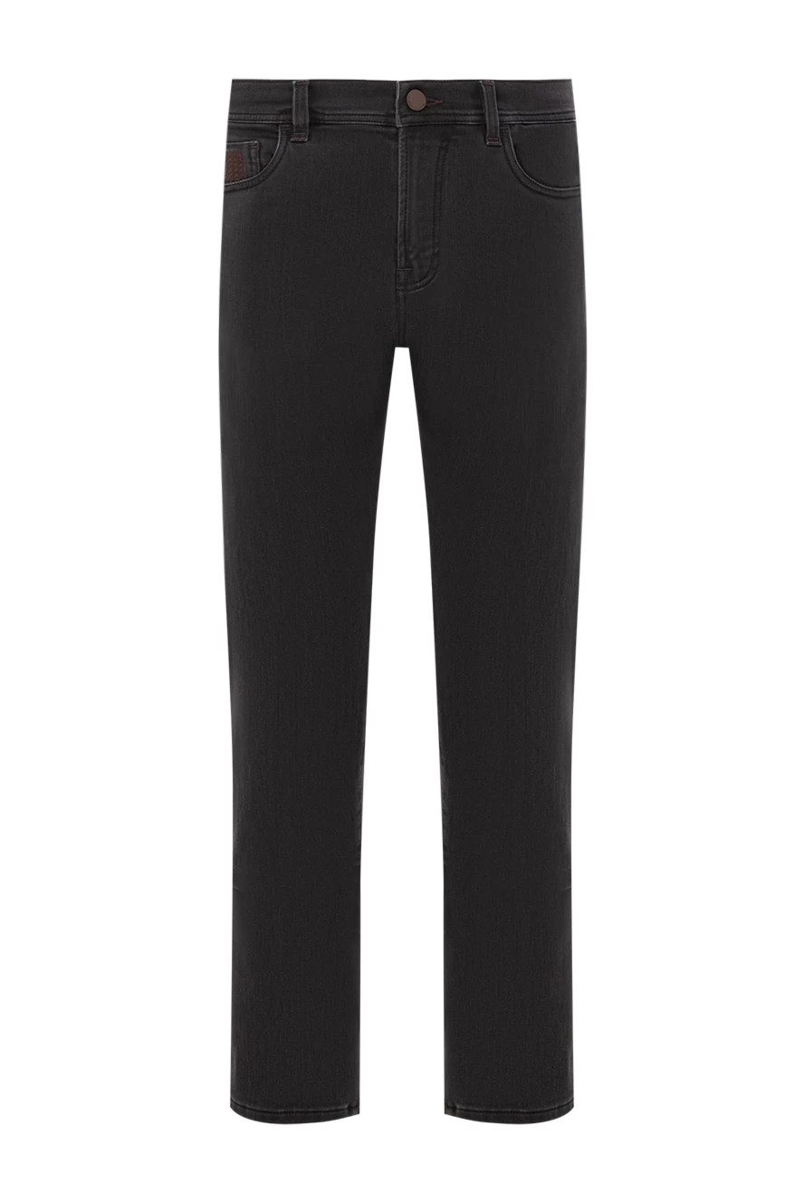 Scissor Scriptor джинси чорні чоловічі з еластичного деніму з фірмовим оздобленням 189812 - фото 1