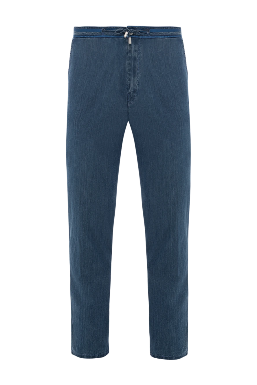 Scissor Scriptor синие мужские брюки свободного кроя с завязкой на талии 189837 - фото 1