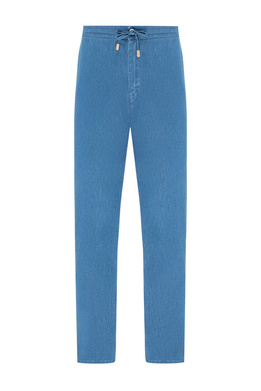 Scissor Scriptor голубые джинсы с прямыми штанинами и декоративными люверсами 189848 - фото 1