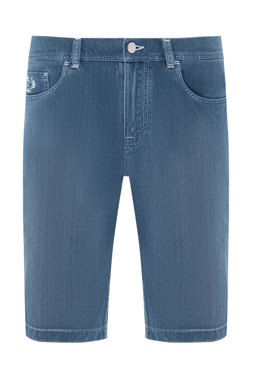 Scissor Scriptor голубые джинсовые шорты с вышитым логотипом и патчем на поясе 189872 - фото 1