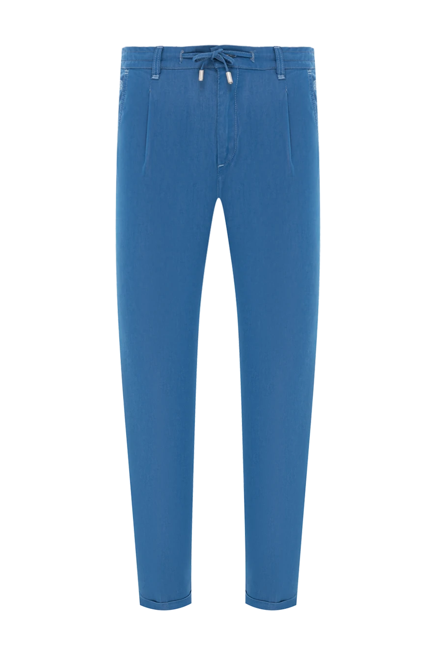 Scissor Scriptor гладкі джинси блакитного кольору з комфортною посадкою та шнурком на поясі 189885 - фото 1