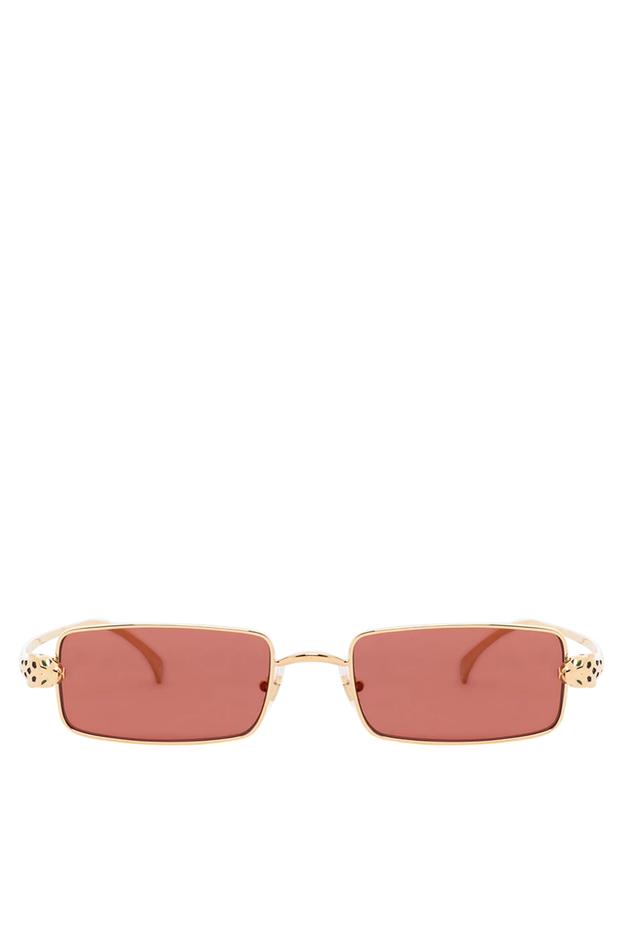 Cartier panthere sunglasses with metal frame and smooth gold trim 189913 - photo 1