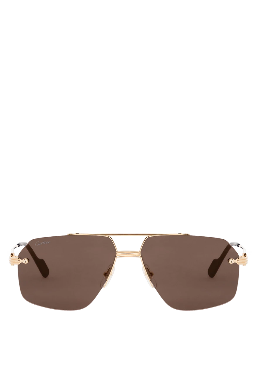 Cartier brown men's sunglasses with gold frame 189915 - photo 1