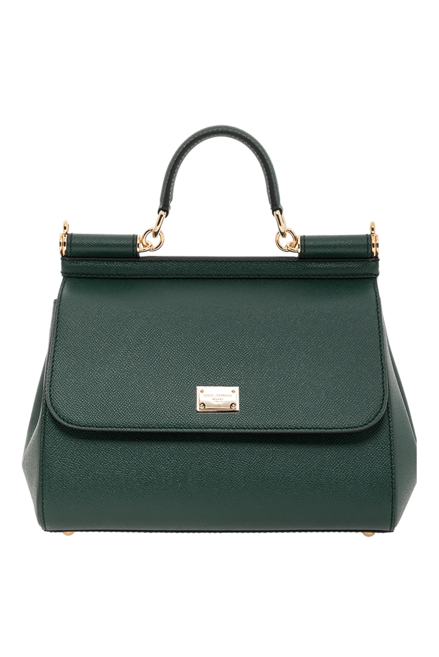 Dolce & Gabbana велика сумка sicily з короткою ручкою зелена 189942 - фото 1